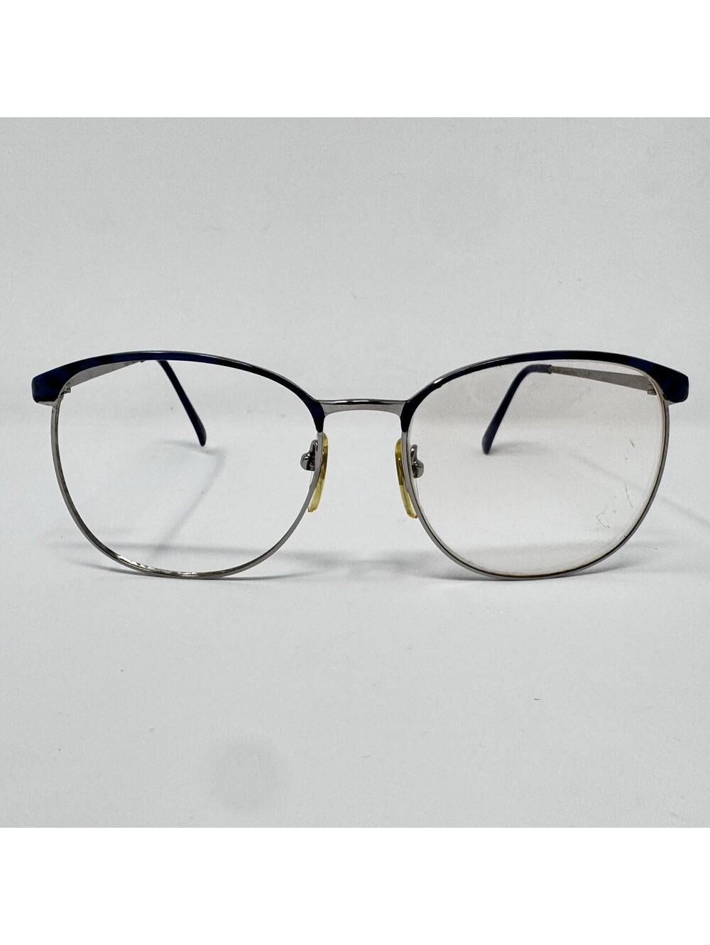 Perry Ellis PE-12-4 Silver Blue Metal Eyeglass Frames 57-17-145
